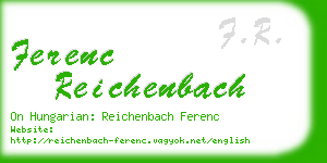 ferenc reichenbach business card